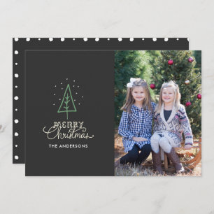 Whimsical Christmas Tree Photo Christmas Card