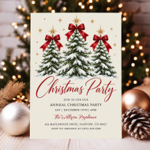 Whimsical Christmas Tree With Red Bow Holiday