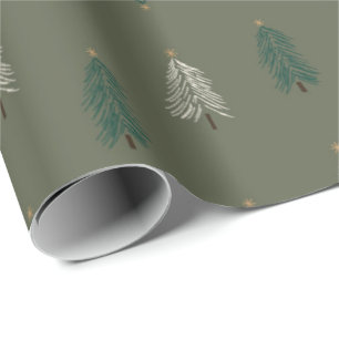 Whimsical Christmas Tree Wrapping Paper
