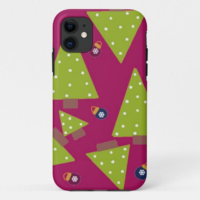 Whimsical Christmas Trees Case-Mate iPhone Case (Back)