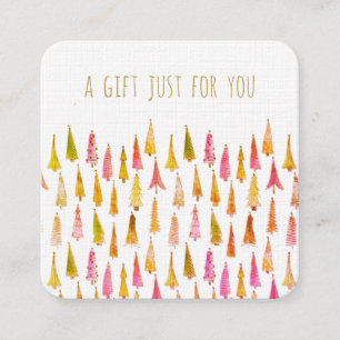 Whimsical Christmas Trees Holiday Gift Certificate