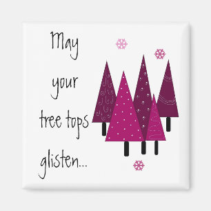 Whimsical Christmas Trees Magnet