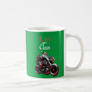 Whimsical Christmas Vintage Santa Rebel Claus Coffee Mug