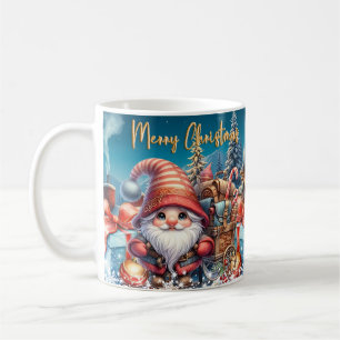 Whimsical Christmas with Colorful Holiday Gnomes Coffee Mug