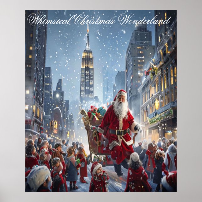 Whimsical Christmas Wonderland Poster (Front)