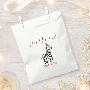 Whimsical Christmas Zebra Favour Bags