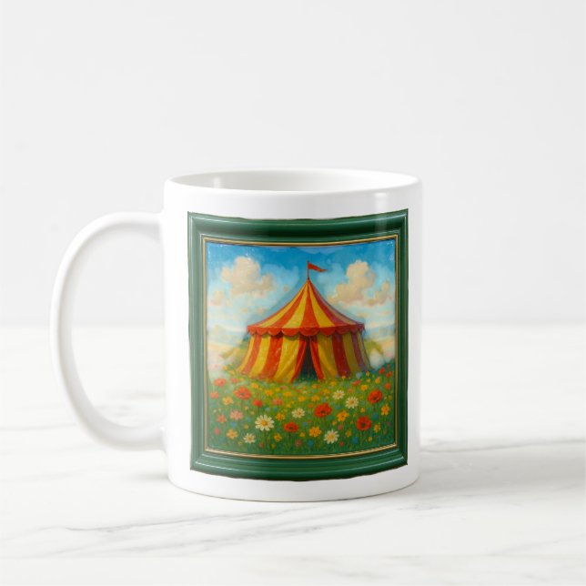 Whimsical Circus Tent Mug (Left)