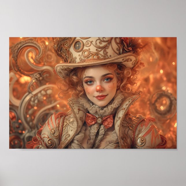 Whimsical Clockwork Carnival Muse Poster (Front)