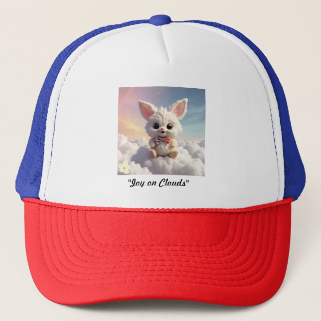 "Whimsical Cloud Play" Trucker Hat (Front)
