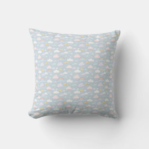 Whimsical Clouds and Rainbows Cushion