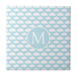 Whimsical Clouds Pattern Tile
