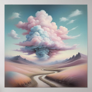Whimsical Cloudscape - Ethereal Landscape Art Poster