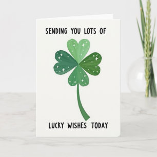Whimsical Clover Fortune Card