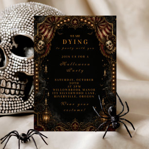 Whimsical Clown Halloween Party Invitation