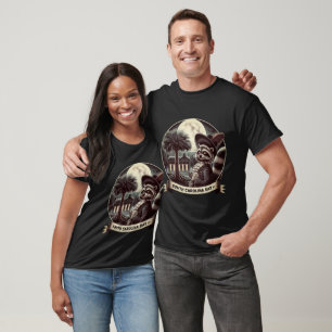 Whimsical Colonial Racoon Art – South Carolina T-Shirt