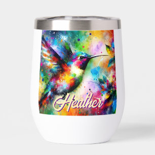 Whimsical Colorful Hummingbird Bird Personalized