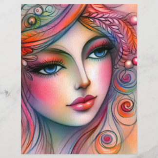 Whimsical Colorful Scrapbook Paper