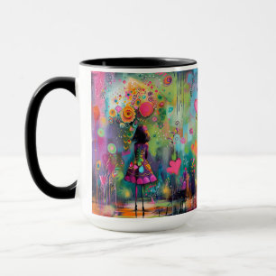 Whimsical Colour Explosion Mug