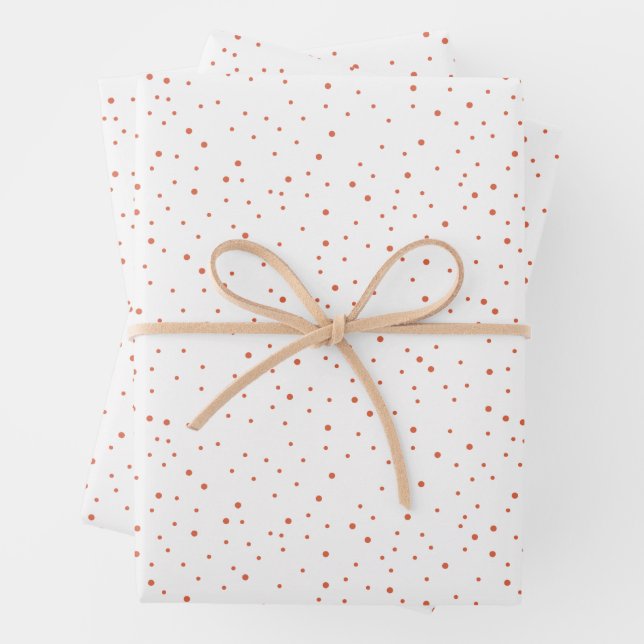 Whimsical Colourful Bright Snowfall Holiday Wrapping Paper Sheet (In situ)