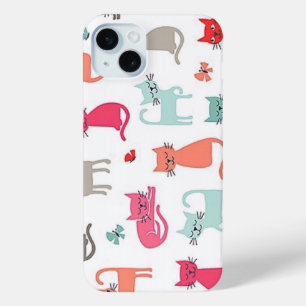 Whimsical Colourful Cat iPhone Case