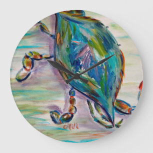 Whimsical Colourful Crab Clock