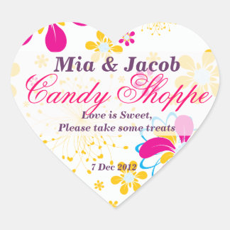 Whimsical Colourful flower Candy Shoppe Sticker