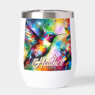 Whimsical Colourful Hummingbird Bird Personalised