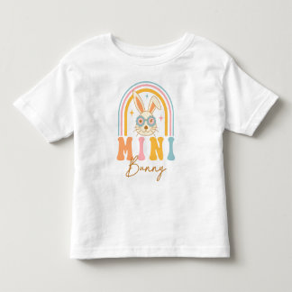 Whimsical Colourful Mini Bunny Rainbow Easter Toddler T-Shirt