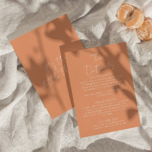 Whimsical colourful Retro Modern Wedding Details   Enclosure Card