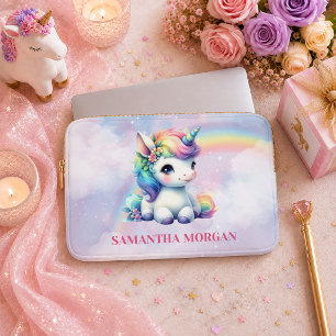 Whimsical Colourful Unicorn Magical Day Laptop Sle Sleeve