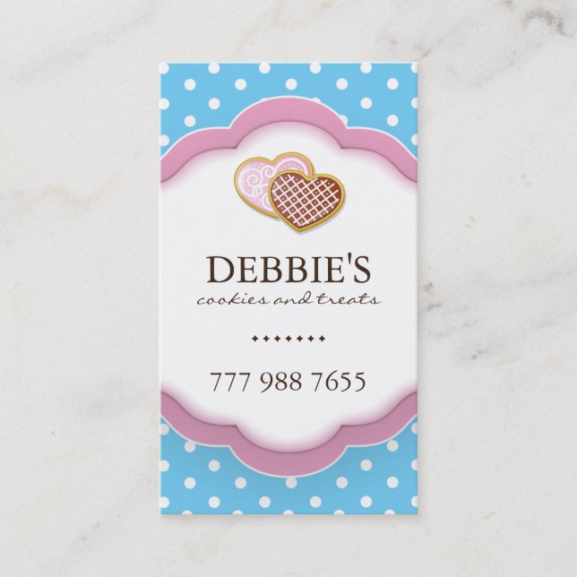 Whimsical Cookie Business Cards (Front)