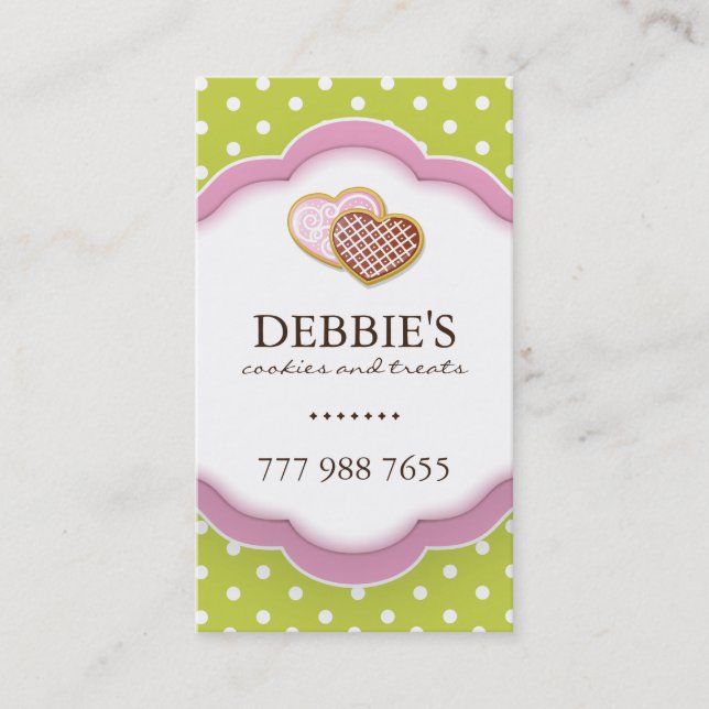 Whimsical Cookie Business Cards (Front)