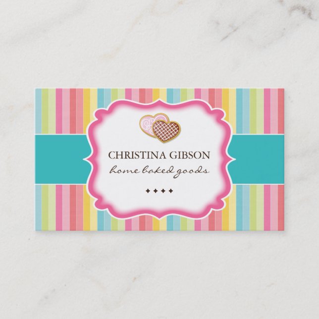 Whimsical Cookies Business Cards (Front)