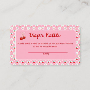 Whimsical Coquette Cherry on Top Baby Shower Enclosure Card