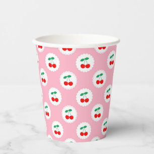 Whimsical Coquette Cherry on Top Baby Shower  Paper Cups