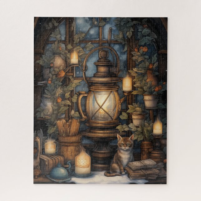 Whimsical Cosy Winter: Wizard's Retreat Jigsaw Puzzle (Vertical)