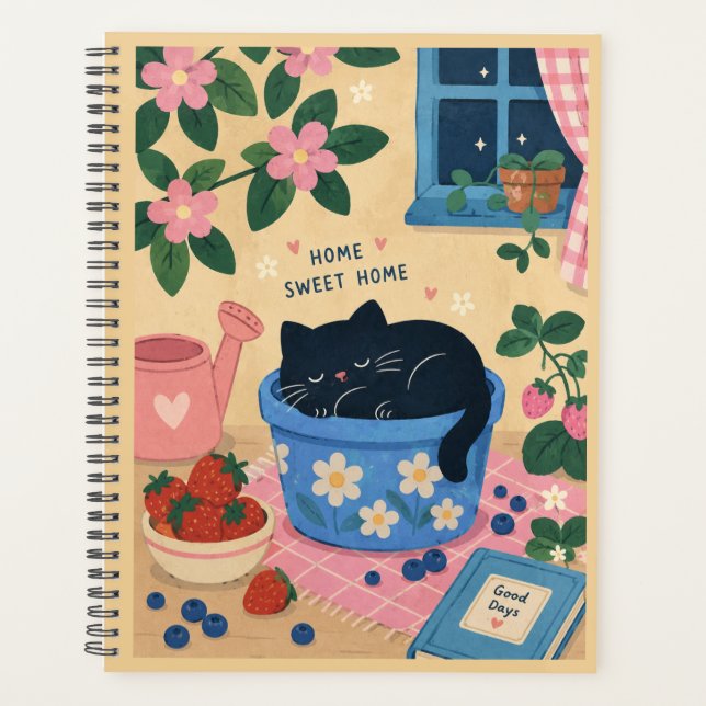 Whimsical Cottage Core Monthly Planner (Front)