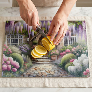 Whimsical Cottage Garden Pathway Cutting Board