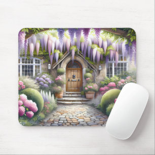 Whimsical Cottage Garden Pathway Mouse Mat