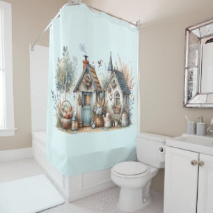 Whimsical Cottage Garden Shower Curtain