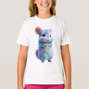 Whimsical Cotton Candy Pastel Chinchilla Kids T-Shirt