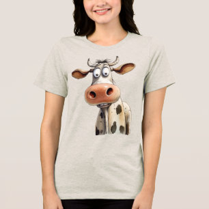 Whimsical Cow Tri-Blend Shirt