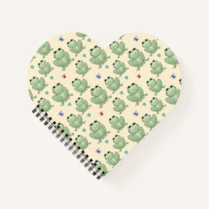 Whimsical Cream Watercolor Frog Nursery Notebook