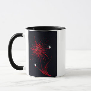 Whimsical Crimson Red Spider Lily Lycoris Fantasy Mug