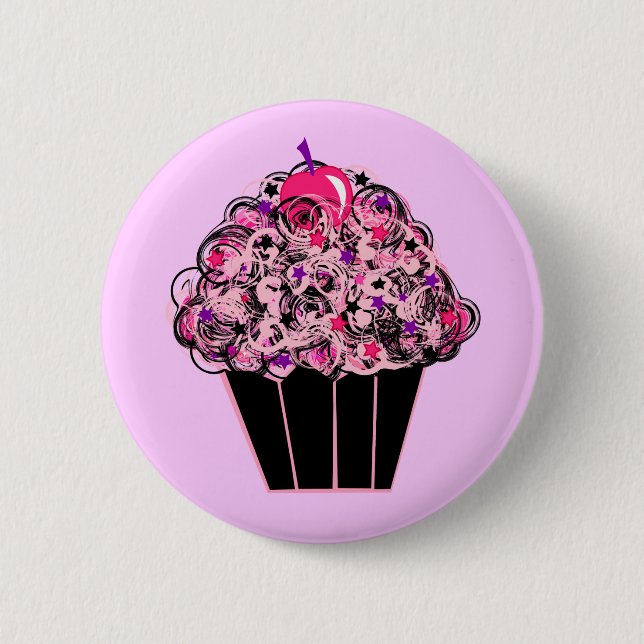 Whimsical Cupcake 6 Cm Round Badge (Front)