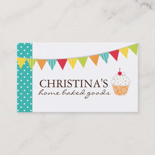 Whimsical Cupcake Artist Business Cards (Front)