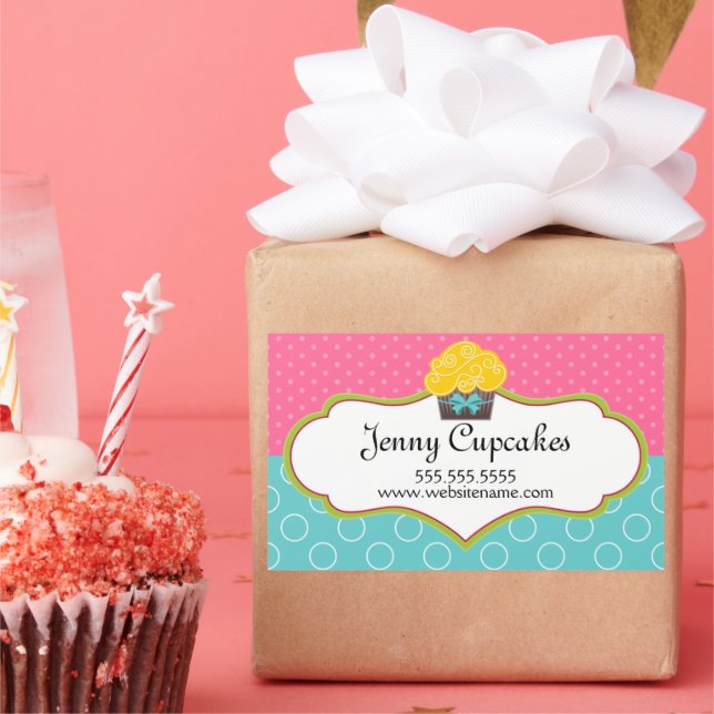 Whimsical Cupcake Bakery Box Seal (Party)