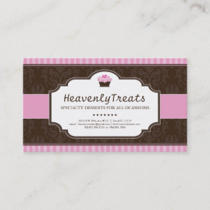 Whimsical Cupcake Bakery Business Card