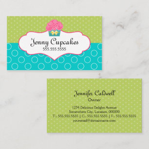 Whimsical Cupcake Bakery Business Card