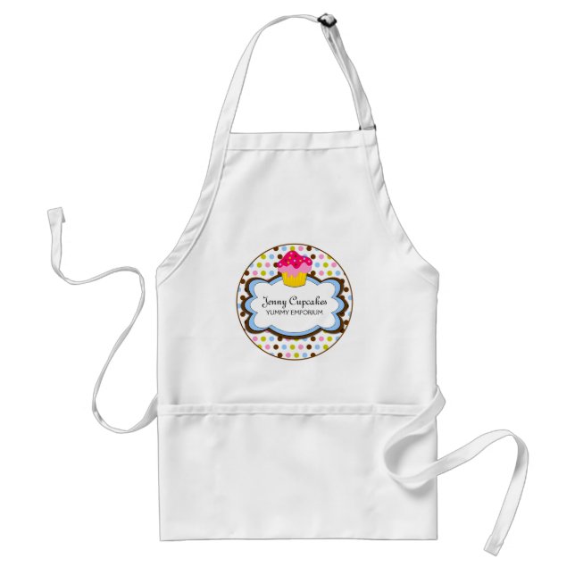 Whimsical Cupcake Bakery Personalised Apron (Front)
